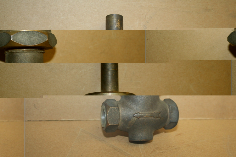 Steam valve T and stem for HS300JB, 3/8