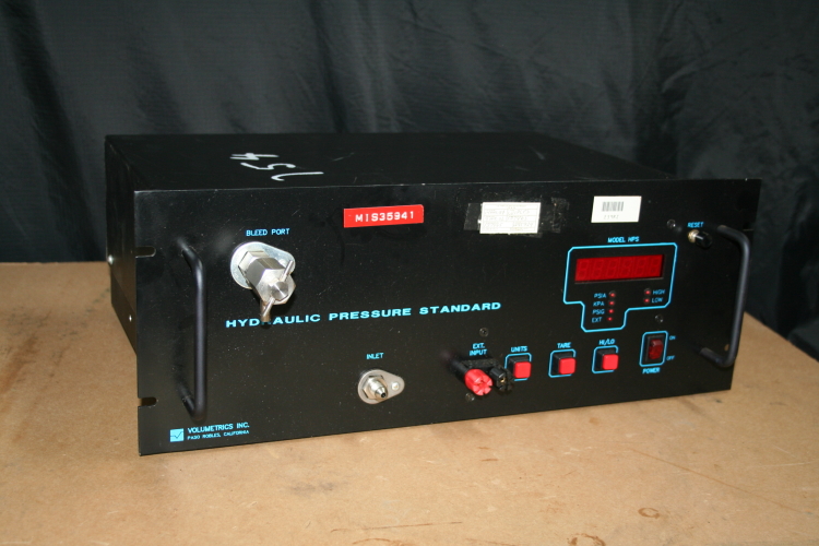 Hydraulic pressure standard 0-10,000 psi Model HPS Volumetrics Inc