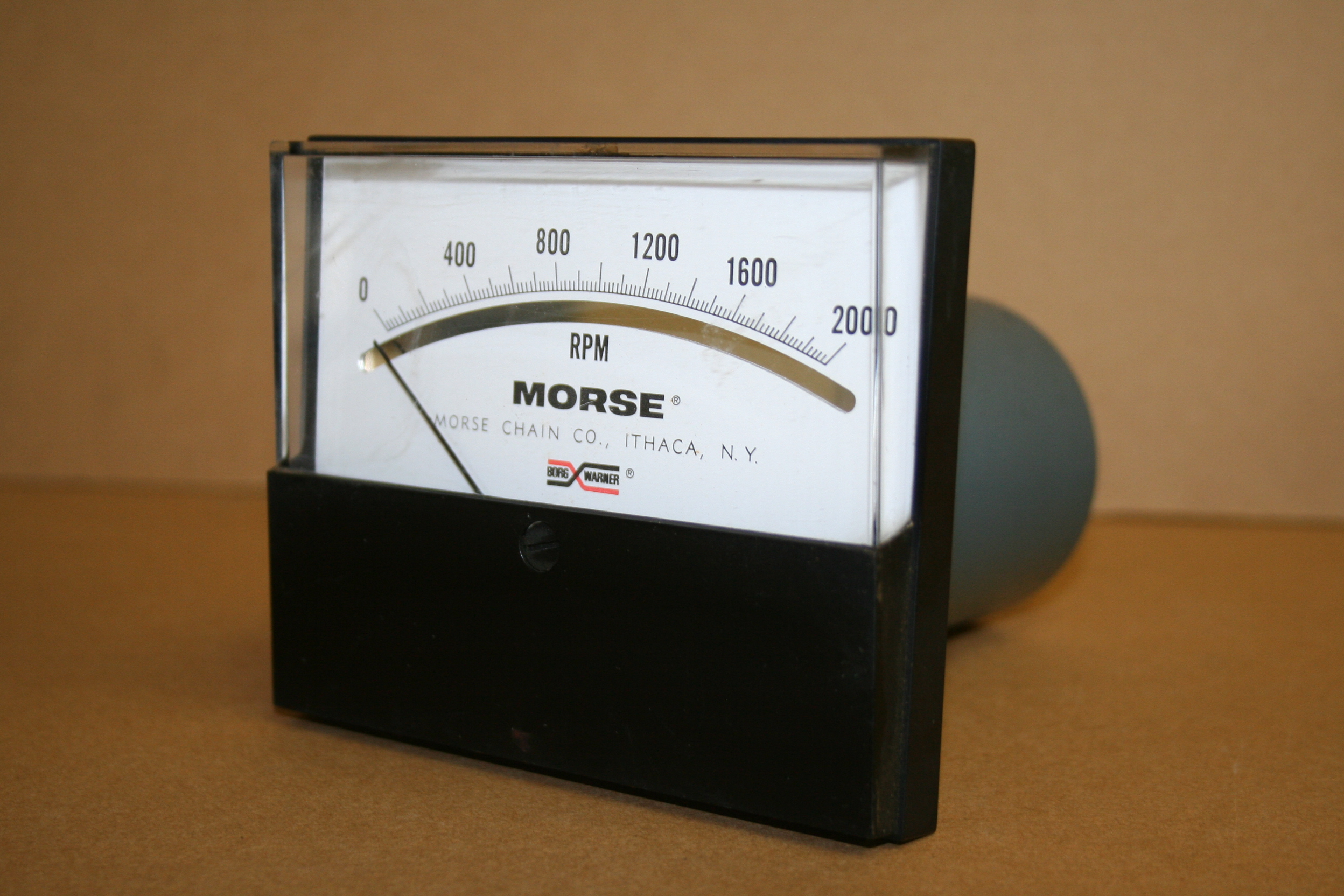 Panel meter Tachometer 2000 RPM Borg Warner Morse