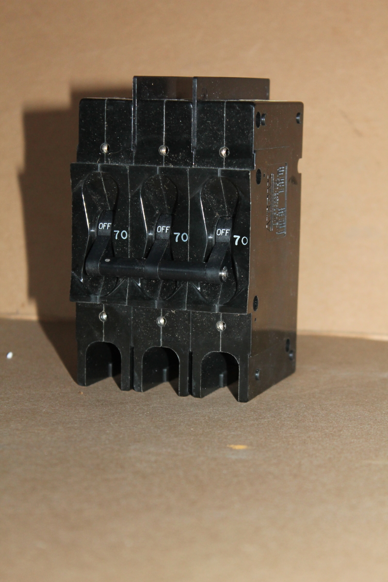 Sensata ,Airpax, Magnetic Circuit Breaker 3-pole, 240V, 70A, 229-3-6748-18