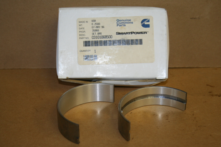 Main bearing set, Standard size, C0101068500, Genuine Cummins unused