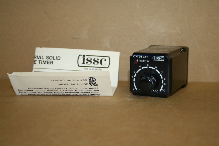 Relay time delay, On delay, .025- 5A, 120 VAC/VDC,  ISSC 