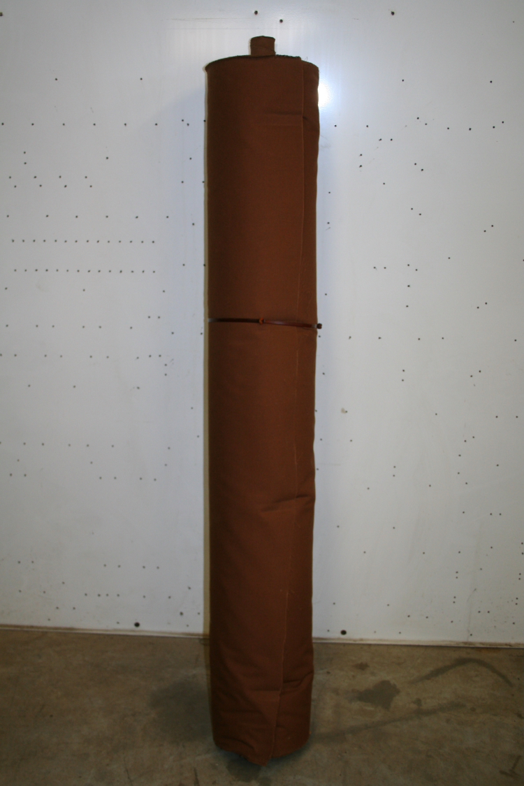 Cotton poly fabric roll Brown twill 7oz/sq.yd  105 yards Precured Unused