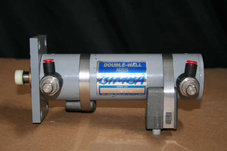 Pneumatic cylinder 2in bore 4in stroke double wall Bimba w/mag pickup
