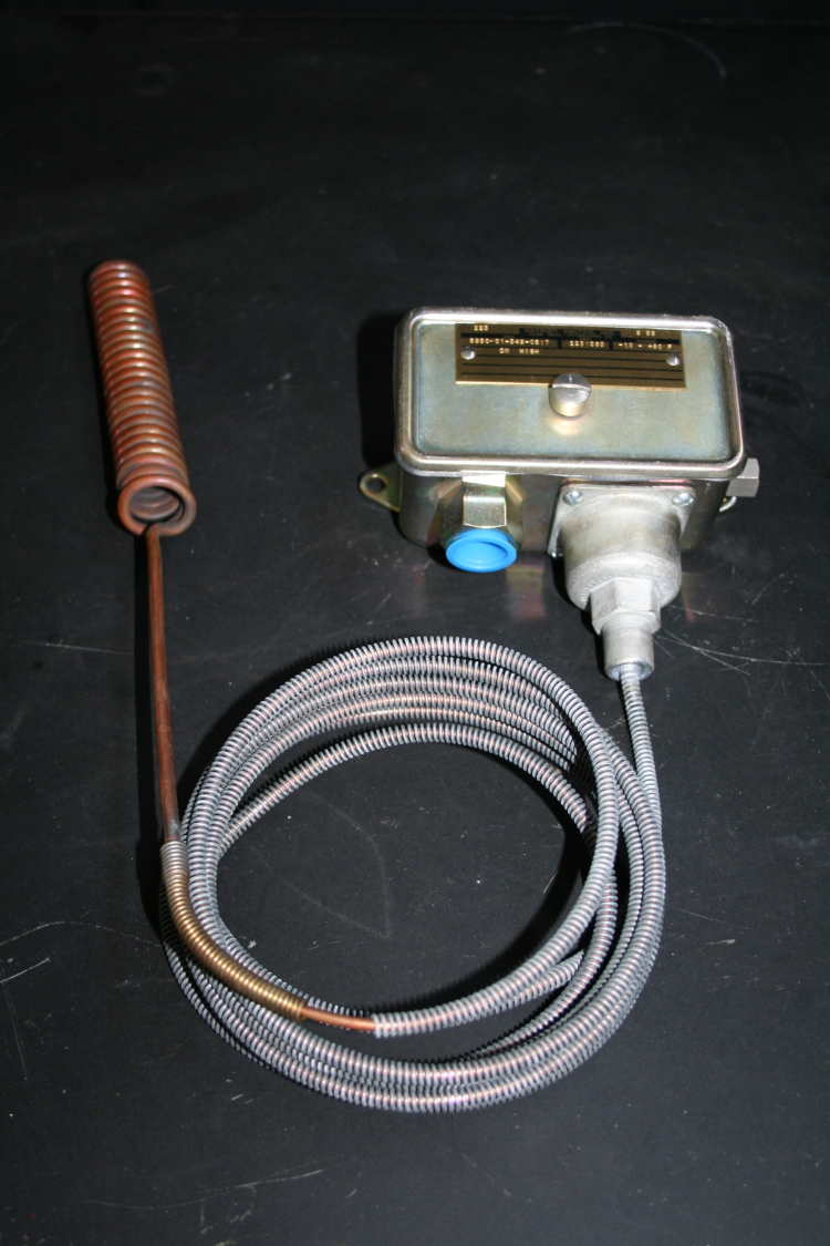 Thermostatic switch, control, -10 to 60 deg F, SPST, CN 2231390 Detroit Switch