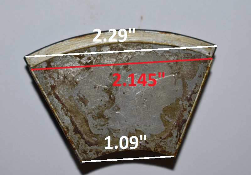 Thrust bearing shoes for JHJ5 Kingsbury, Bingham Willemette pump, set of 6