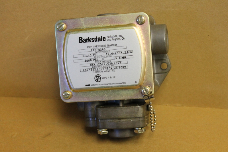 Barksdale Pressure switch, Adjustable 6 to 340 psi, P1H-B340