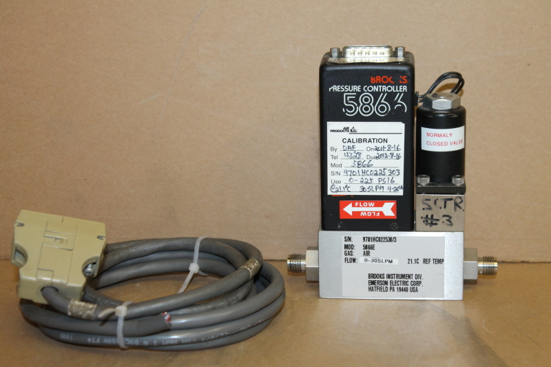 Brooks 5866 Pressure Controller, Air, 30lpm, 225psi, NC, 4-20mA