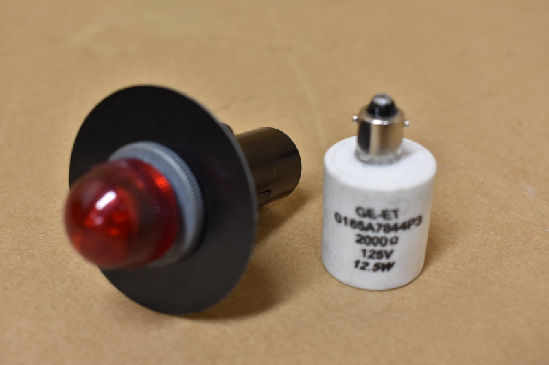 GE ET-16 LED 120V Indicator panel light 116B6709G1 RED resistor 0165A7844P3