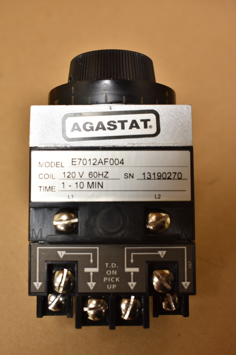 AGASTAT E7012AF004 120V coil 1-10 min Electro Pneumatic Timing Relay