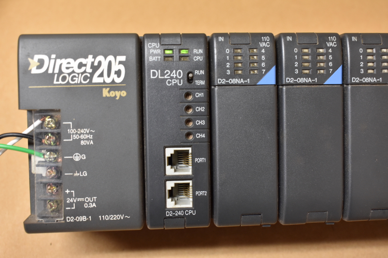 Direct Logic 205 koyo Complete W/ Seven modules