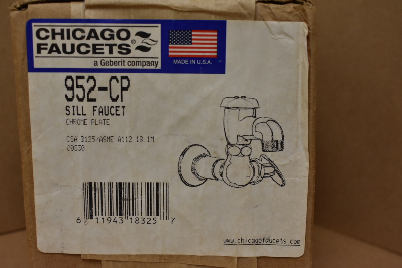 Chicago Faucets, 952CP Sill faucet, chrome plated