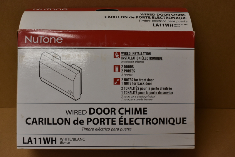 thumbnail image 2 of NuTone LA-39WH 2-Note Chord-Tone Wired Door Chime – Classic White 2 of 4