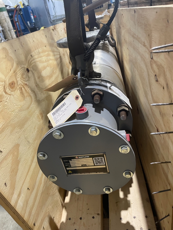 Watlow immersion flange heater 6" ANSI ASME fuel oil carbon elements 43 kW