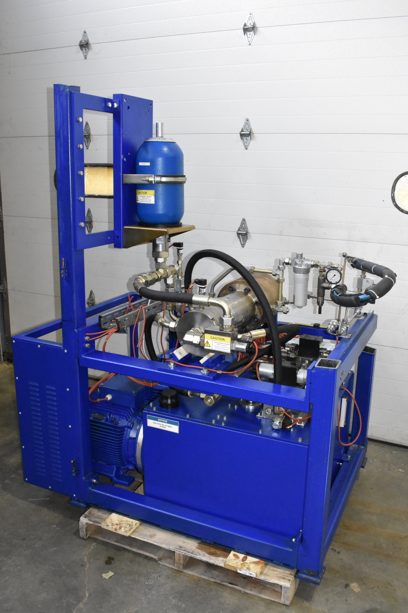 Hydraulic intensifier high pressure impulse test stand 8500 PSI