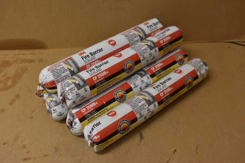 3M Fire Barrier Sealant CP 25WB+, red, 20 fl oz sausage pack, lot of 6