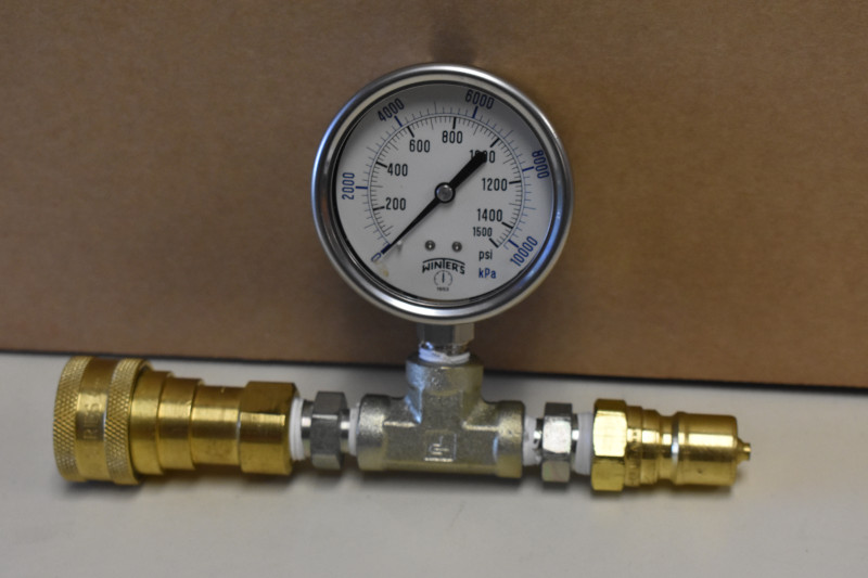 Winters pressure gauge 1500 psi w/male & female quick disconnects