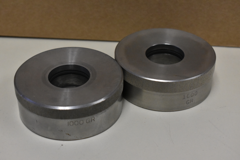 Taber abraser 1000 gram auxiliary weight set, pair